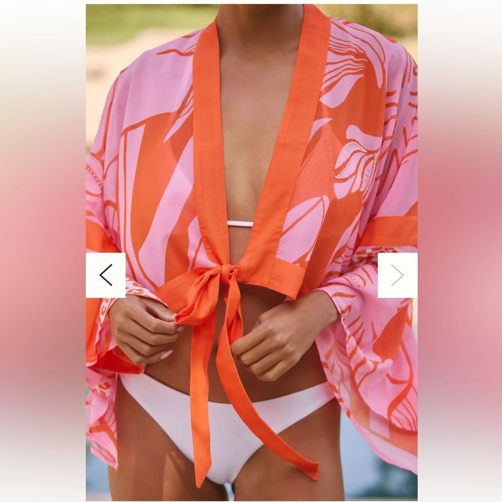 Anthropologie Tie-Front Soft Crop Blouse - Picture 3 of 7